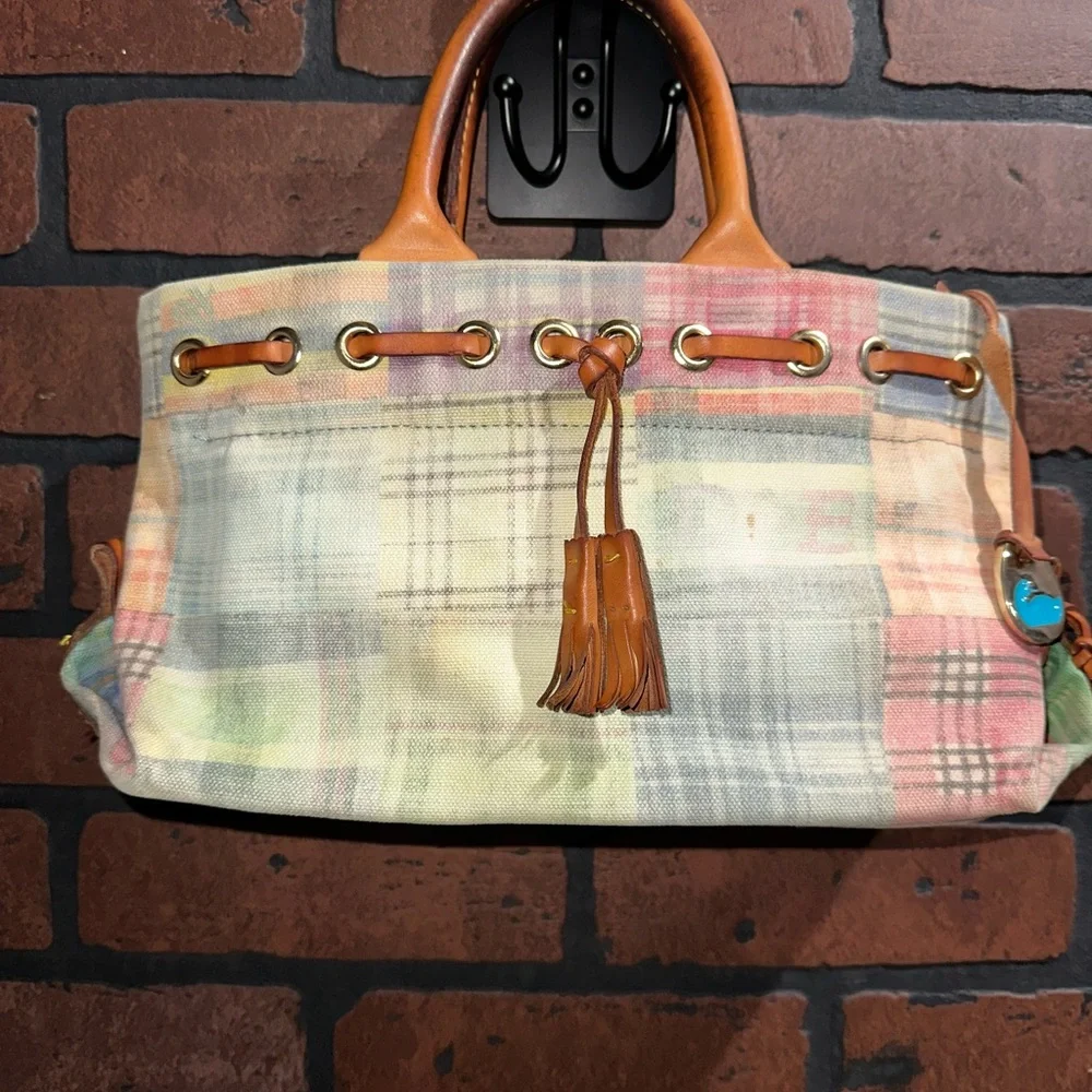 Dooney and Burke Madras Plaid Picnic Ant Print Purse